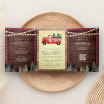 Caminhão de Natal Vermelho Vintage Código QR Casam