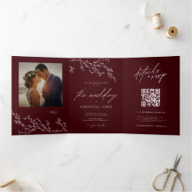 Casamento Botânico Burgundy & Marfim Elegante