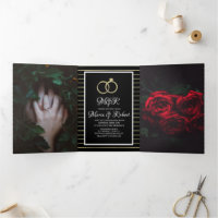 Casamento de Folha de Ouro com Listras Pretas Eleg
