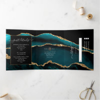 Casamento de Teal e Agate Dourado