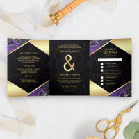 Casamento Dourado de Marble Ampersand, Roxo Real M