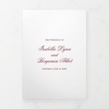 Casamento Formal da Borgonha Tradicional Elegante