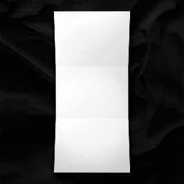 Convite Com Dobra Tripla Casamento Horizontal Horizontal de 5" x 7" com Vaz