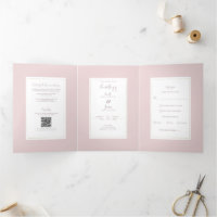 Casamento Minimalista Moderno Rosa Ostra e Dourado