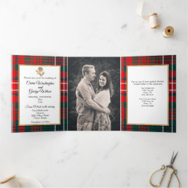 Convite Com Dobra Tripla Casamento Personalizado De Foto Clan Wilson