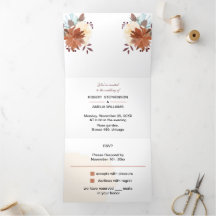 Casamento Personalizado Rustic Brown Flowers