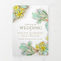 Casamento Sibbaldia de flor amarela, tudo num só
