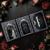 Catedral Gótica de Vampiro Prata Casamento