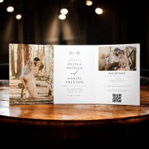 Código QR para Detalhes do Casamento de Foto Moder