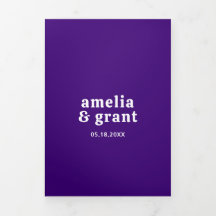 Código QR Roxo Fonte Retro Foto Casamento Moderno