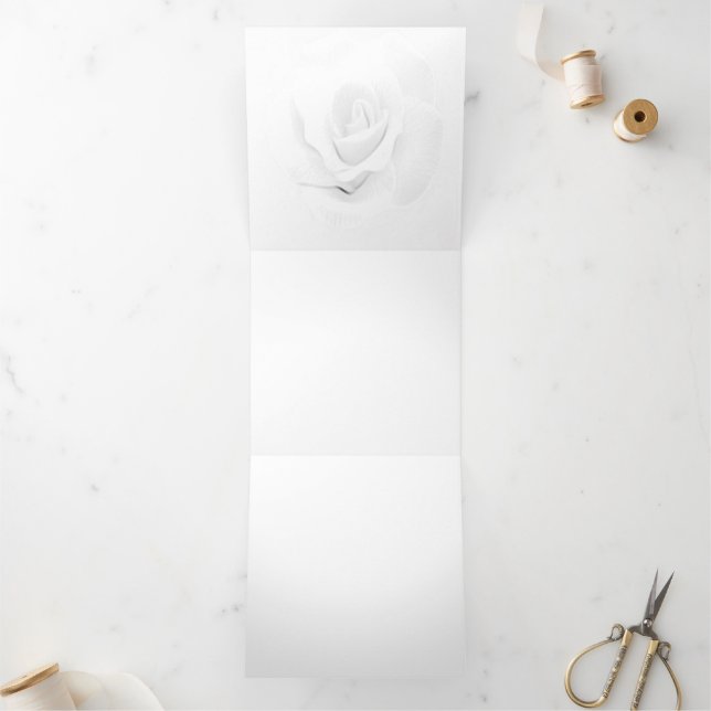 Convite Com Dobra Tripla Crie seu próprio - (Dentro)