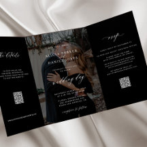 Elegante código QR de detalhes de RSVP de casament