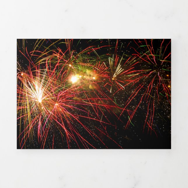 Convite Com Dobra Tripla Firework 33 (Cobrir)