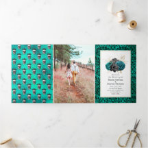 Foto de Casamento Gótico Floral Teal e Dourada