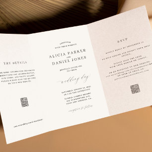 Convite Com Dobra Tripla Foto editorial minimalista moderna e limpa de casa