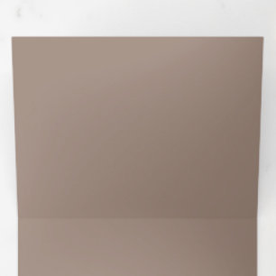 Convite Com Dobra Tripla Fundo Rosa Empoeirado Quente   Cor Sólida Suave