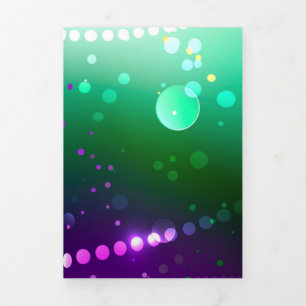 Convite Com Dobra Tripla Fundo Roxo Festivo do Carnaval