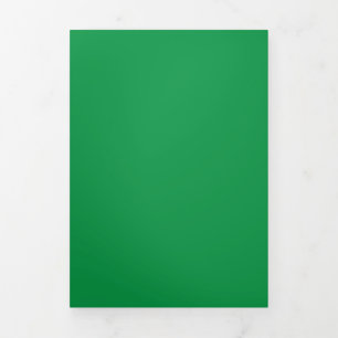 Convite Com Dobra Tripla Fundo Verde Escuro Sólido Estilo natural clássico