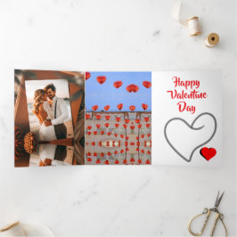 Convite Com Dobra Tripla Happy Valentine Day