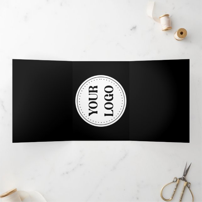 Convite Com Dobra Tripla Inteligente, contemporâneo, polido e personalizáve (Dentro)