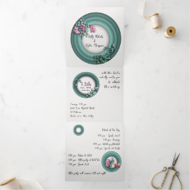 Convite Com Dobra Tripla Letra Tripla Personalizada Convite para Casamento 