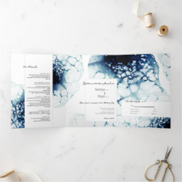 Convite Com Dobra Tripla Letra Triplicada de Casamento de Destino Náutico A