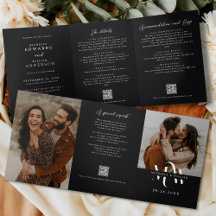 Modern All In One Detalhes RSVP Casamento de Códig