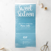 Modern Sweet 16 Watercolor Trave Fotografia