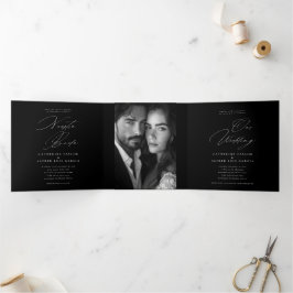 Convite Com Dobra Tripla Nuestra Boda Casamento Bilíngue Espanhol