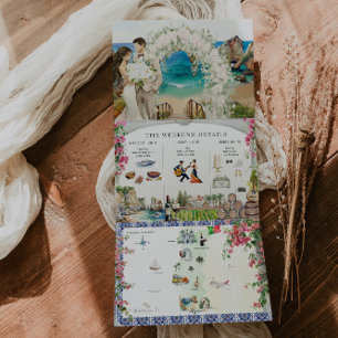 Convite Com Dobra Tripla Portugal   Mapa Itinerário do Mediterrâneo