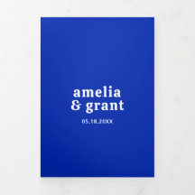 Retro Font Royal Blue QR Code Foto: Casamento Mode