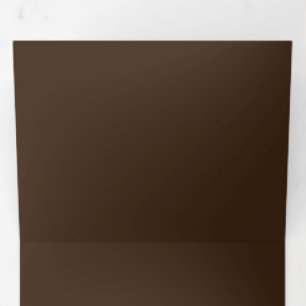 Convite Com Dobra Tripla Solido Profundo Marrom - Fundo Russo Minimalista