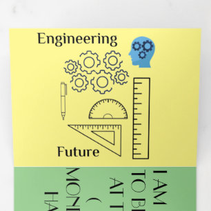 Convite Com Dobra Tripla Triplicar - Letra Fold Invitation (ENGINEERING)