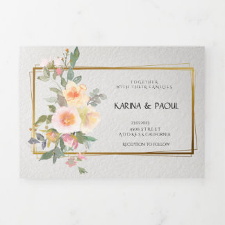 Convite Com Dobra Tripla Triplo - Letra Fold Invation