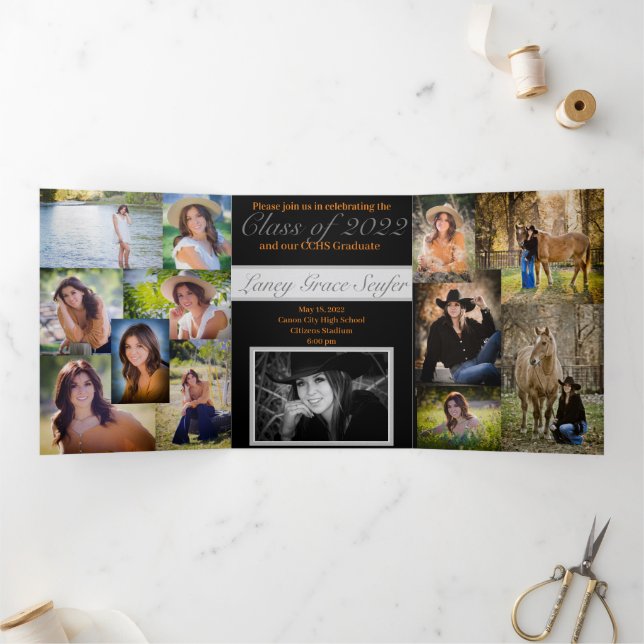 Convite Com Dobra Tripla Triplo - Letra Fold Invation (Dentro)