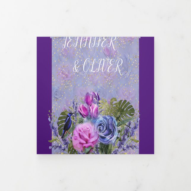 Convite Com Dobra Tripla Triplo - Letra Fold Invation (Cobrir)