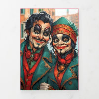 Uma festa caricatural veneziana assustadora