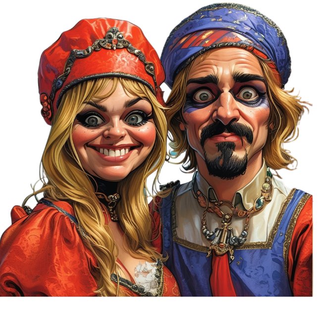 Convite Com Dobra Tripla Uma festa caricatural veneziana assustadora (Criador carregado)