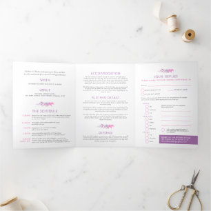 Convite Com Dobra Tripla Vinhas em queda indigo aquarela casamento tudo em