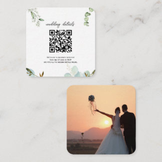 Convite com Enclosure de RSVP Código QR Foto e Ver