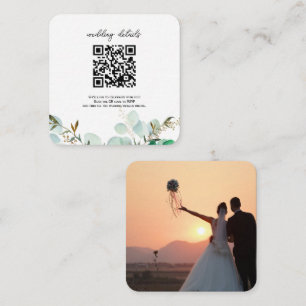 Convite com QR Code de Verde Foto RSVP