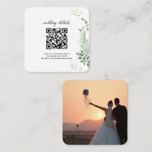Convite com QR Code de Verde para RSVP com Foto