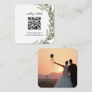 Convite com QR Code de Verde para RSVP com Foto