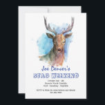 Convite com Veado em Aquarela<br><div class="desc">Convite de despedida de solteiro de fim de semana representado por um cervo em aquarela. (Vetor de aquarela criado por freepik - www.freepik.comVetor de aquarela criado por freepik - www.freepik.com). O cartão é fácil de personalizar com sua redação, fonte, cor da fonte e opções de forma de papel. Não é...</div>