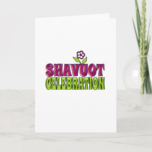 Convite Comemoração de Shavuot Saudação com flor (Frente)