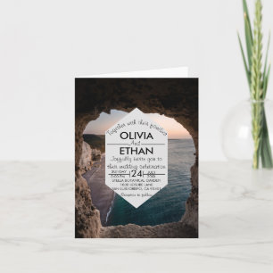 Convite Concurso de Casamento de Celebração de praia de es