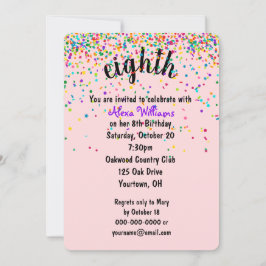 Convite Confetti para Festa de aniversário 8