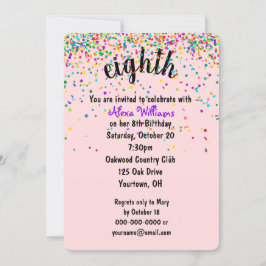 Convite Confetti para Festa de aniversário 8