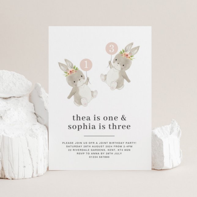 Convite Conjunta De Aniversário Para Bunny Girls (Criador carregado)