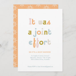 Convite conjunto para Chás de fraldas de esforço